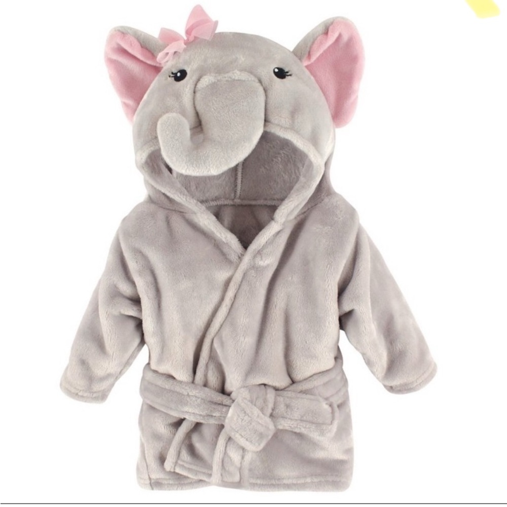 Hudson Baby Infant Pretty Elephant Bathrobe